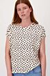 Zusss T-shirt met opgerolde mouw en stippen print