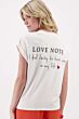 Zusss T-shirt met opgerolde mouw 'love note'