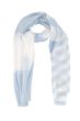 Zusss sjaal met streep wit/donkerblauw
