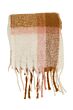 Zusss boucle sjaal met ruit-One Size