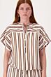 Zusss gestreepte blouse met korte mouw