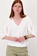 Zusss vleermuis blouse linnenlook off white