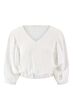 Zusss vleermuis blouse linnenlook off white