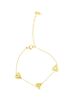 Zusss armband met 3 hartjes goud