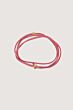 Zusss immitatie suede armband met hart pink-One Size