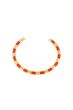 Zusss armband bangle streep oranjerood/goud