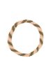 Zusss armband diagonaal kraal breed roze/groen
