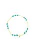 Zusss armband elastiek kraal lime/turquoise