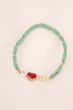 Zusss kralenarmband met tekst love turquoise