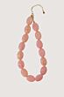 Zusss ketting van platte kralen pink-One Size