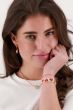 Zusss ketting van streep kraaltjes wit / rood