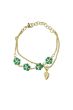 Zusss armband met kraalbloemen turquoise