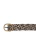 Zusss raffia riem met patroon off white/ zwart