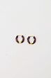 Zusss ring oorbellen bruin/ goud