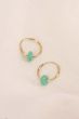 Zusss oorringen met rondje turquoise