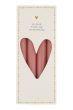 Zusss 4 rustieke kaarsen 20cm roze rood-One Size
