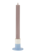 Zusss kandelaar keramiek S wit/blauw