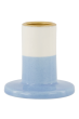 Zusss kandelaar keramiek S wit/blauw