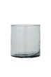Zusss waxinelichthouder hammered glas M grijsblauw