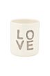 Zusss geurkaars keramiek love wit/zilver