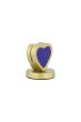 Zusss kaartenstandaard metaal hartje blauw/goud