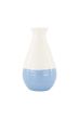 Zusss vaasje keramiek smal wit/blauw