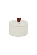 Zusss bewaarpot keramiek hartje wit/rood