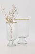 Zusss tafelvaas M op voet glas ribbel