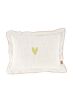 Zusss kussen hartje rand gestikt 35x25cm