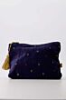 Zusss toilettas velvet sterren donkerblauw/goud