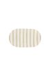 Zusss serveerschaal streep 20x11.5cm wit/zand