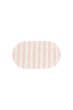 Zusss serveerschaal streep 20x11.5cm wit/roze