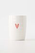 Zusss koffiemok hartje wit/roze