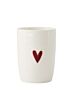 Zusss koffiemok hartje wit/rood
