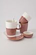 Zusss koffiemok happy wit/burgundy