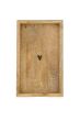 Zusss servethouder hout hartje 10x20cm naturel
