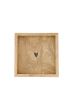 Zusss servethouder hout hartje 12.5x12.5  naturel