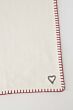 Zusss placemat hart stiksel off white/rood