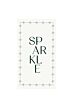 Zusss servetten rechthoek sparkle wit/donkerblauw