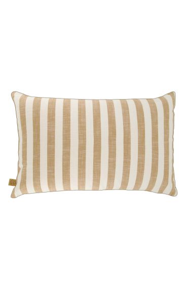 Zusss kussen hartje streep 60x35 zand/camel