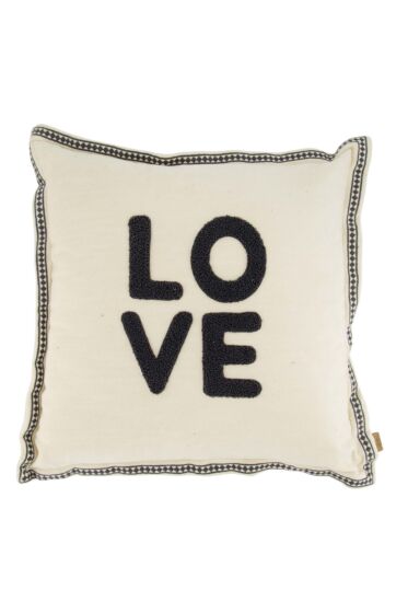 Zusss kussen love 45x45cm zand/antracietgrijs