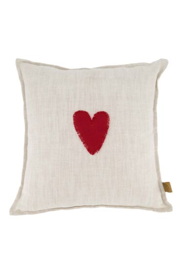 Zusss kussen rood hartje 35x35cm peper en zout