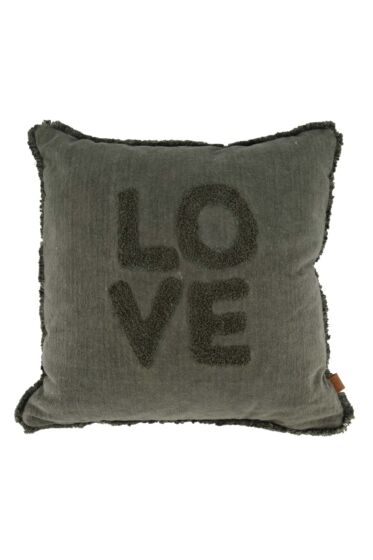 Zusss kussen velvet love 45x45cm donkergroen
