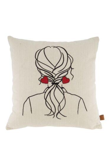 Zusss kussen vrouw 45x45cm peper en zout