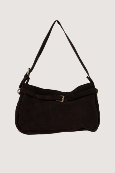 Zusss suede handtas met riempje-One Size