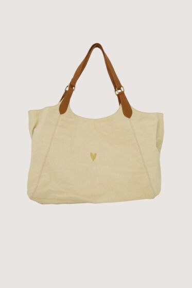 Zusss love tote bag met leren details kit-One Size