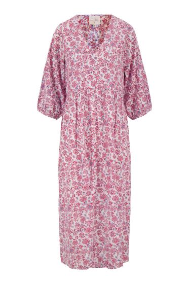 Zusss print jurk met 3/4 mouwen multicolor