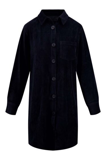  Zusss jersey corduroy long blouse