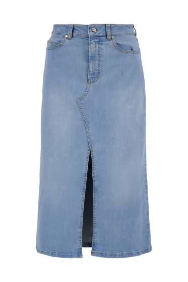 Zusss denim rok met stretch lichte denim