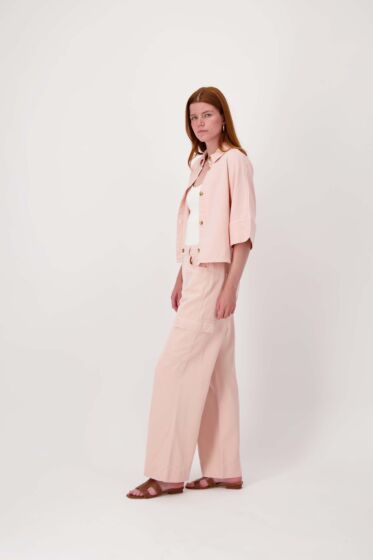 Zusss cargo broek wijd model pink